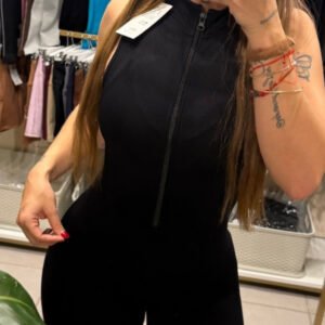 Catsuit corto total black